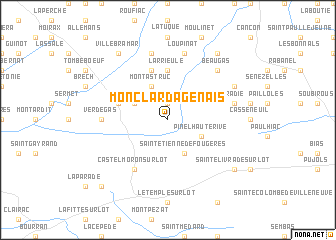 map of Monclar-dʼAgenais