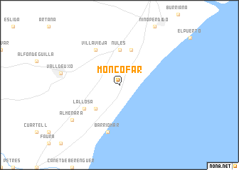 map of Moncófar