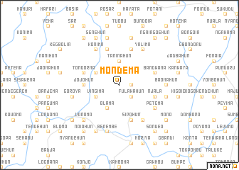 map of Mondema