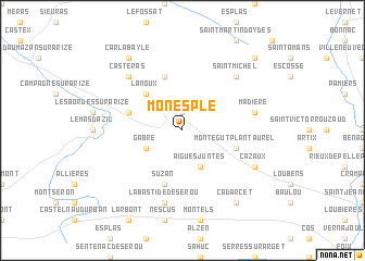 map of Monesple