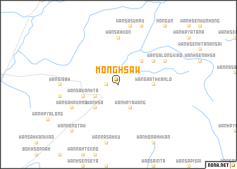 map of Möng Hsaw