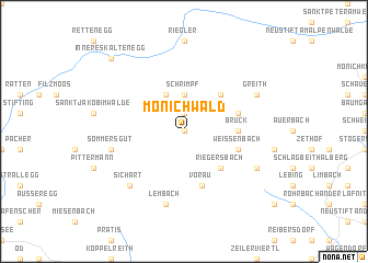 map of Mönichwald