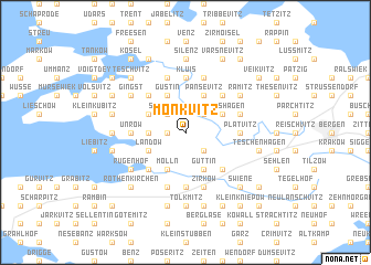 map of Mönkvitz