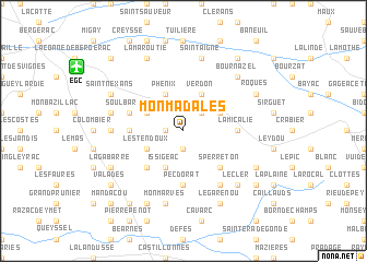 map of Monmadalès