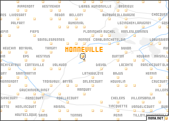 map of Monneville