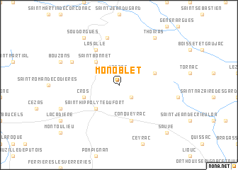 map of Monoblet