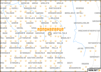 map of Monoharāpur