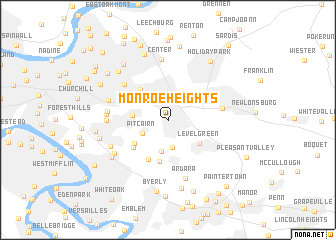 map of Monroe Heights