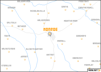 map of Monroe