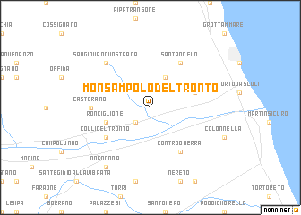 map of Monsampolo del Tronto