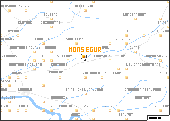 map of Monségur