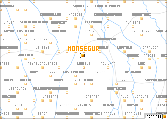 map of Monségur