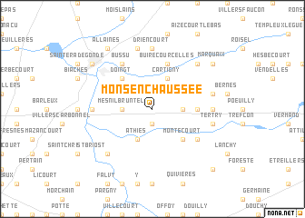 map of Mons-en-Chaussée