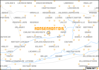 map of Mons-en-Montois