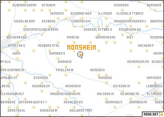 map of Mönsheim