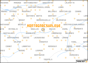 map of Montagnac-sur-Lède