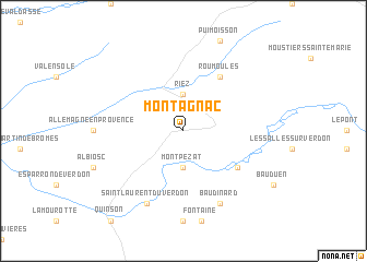 map of Montagnac