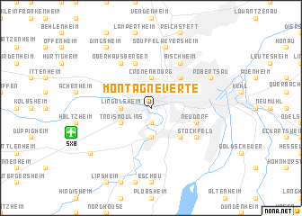 map of Montagne-Verte