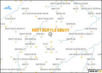 map of Montagny-lès-Buxy