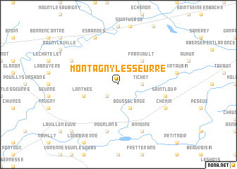 map of Montagny-lès-Seurre
