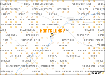 map of Mont à Lumay