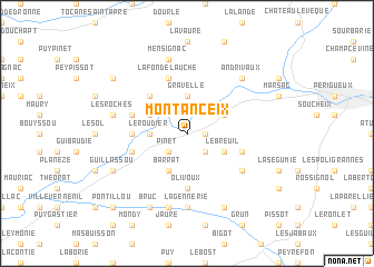map of Montanceix
