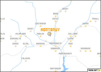 map of Montanúy