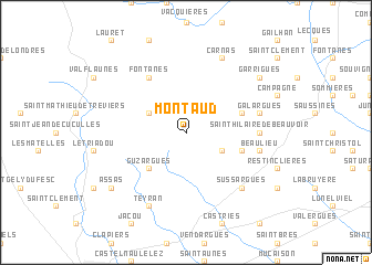 map of Montaud