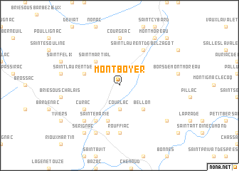 map of Montboyer