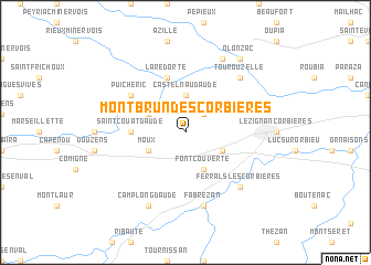 map of Montbrun-des-Corbières