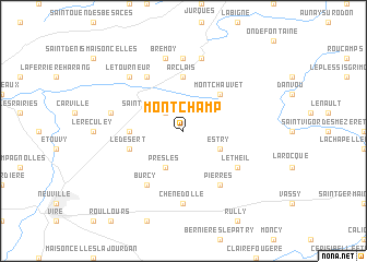 map of Montchamp