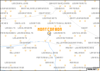 map of Montcorbon