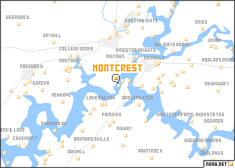 map of Montcrest
