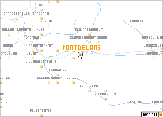 map of Mont-de-Lans