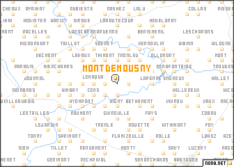 map of Mont de Mousny