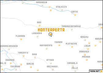 map of Monteaperta