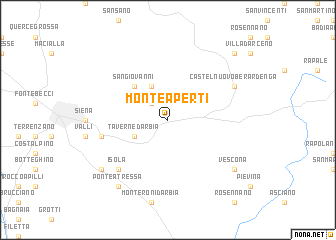 map of Monteaperti