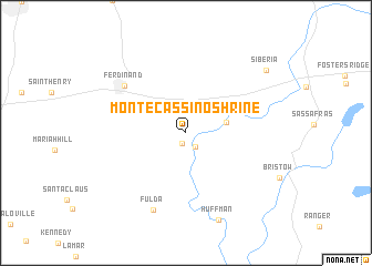 map of Monte Cassino Shrine