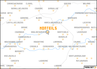 map of Monteils