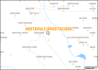 map of Montepulciano Stazione