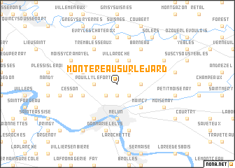 map of Montereau-sur-le-Jard