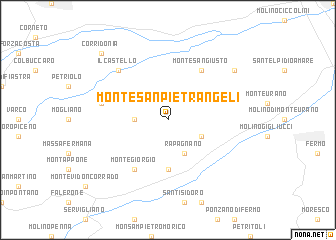 map of Monte San Pietrangeli