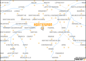 map of Montespan