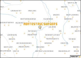 map of Montestruc-sur-Gers