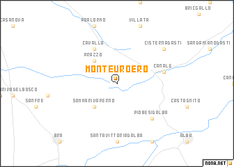 map of Monteu Roero