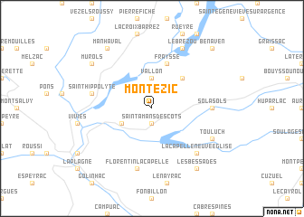 map of Montézic