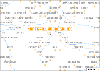 map of Montgaillard-de-Salies