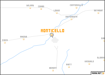 map of Monticello