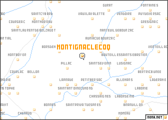 map of Montignac-le-Coq