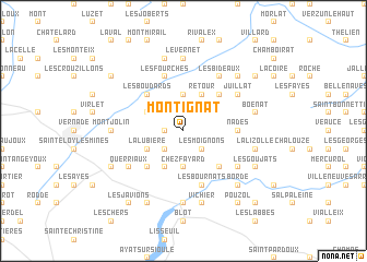 map of Montignat